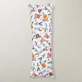 Coussins Longs Voter Floral moderne en Vert rose orange bleu (devant Vertical)