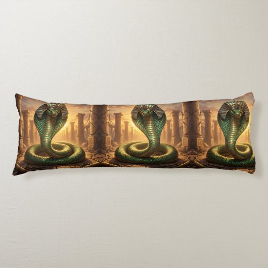 Coussins Longs Wadjet – Déesse serpent égyptienne (Devant)