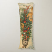 Coussins Longs Warm woodland bunny christmas festive winter (Devant (Vertical))