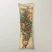Coussins Longs Warm woodland bunny christmas festive winter (Dos (Vertical))