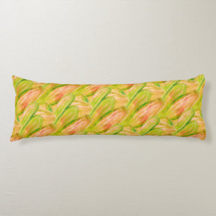 Coussins Longs Wasabi Vert Terreux Art Floral Abstrait