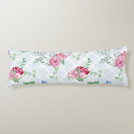 Coussins Longs watercolor peony (Devant)