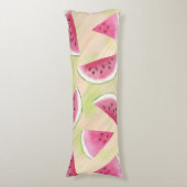 Coussins Longs Watercolor Watermelon Slices Peinture Brush Strots (Devant (Vertical))