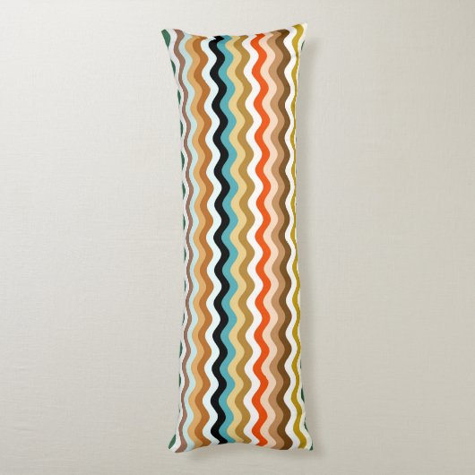 Coussins Longs Wavy Zigzag Motif multicolore (Dos (Vertical))