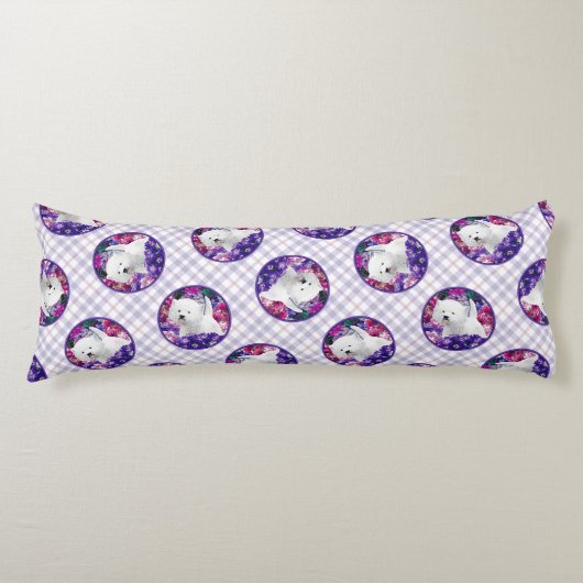 Coussins Longs West Highland White Terrier Peinture Westie Chien (Devant)