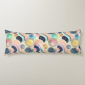 Coussins Longs Whimsical Pastel Rainbow Waves & Parties scintilla (Devant)