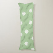 Coussins Longs Whimsical Sage Green Floral Retro, Gai (Devant (Vertical))