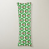 Coussins Longs Whippet Wreath & Lights de Noël - Faune et blanc (devant Vertical)