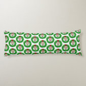 Coussins Longs Whippet Wreath & Lights de Noël - Faune et blanc (Dos)