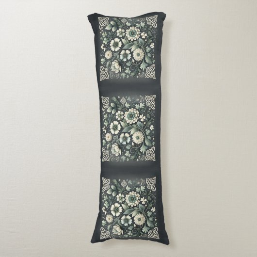 Coussins Longs Whispered Clover Knotwork Garden (Devant (Vertical))