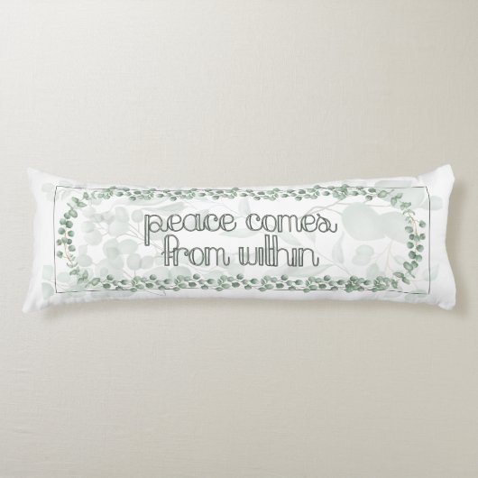 Coussins Longs White Peace vient Oreiller corps Eucalyptus (Devant)