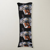 Coussins Longs White Tiger Guitar Nocturne – Minimal Body Pillow (Devant (Vertical))