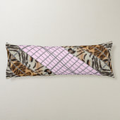 Coussins Longs Wildcat Matrix - Chat Bengal Léopard Rose Rose (Dos)