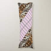 Coussins Longs Wildcat Matrix - Chat Bengal Léopard Rose Rose (Devant (Vertical))