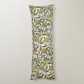 Coussins Longs William Morris Belles Fleurs de Fruits Rouge (Dos (Vertical))