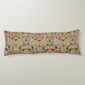 Coussins Longs William Morris Fleurs Lodden Foliage Vert rose (Dos)