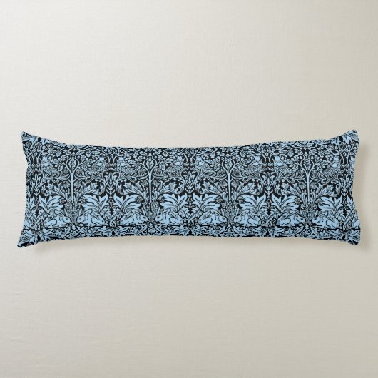 Coussins Longs William Morris Frère Lapin Bleu Clair Noir (Devant)