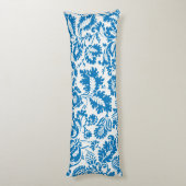 Coussins Longs William Morris Inspiré Bleu Botanique (Dos (Vertical))