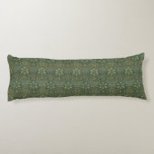Coussins Longs William Morris Ispahan Vert sarcelle Floral Art (Dos)