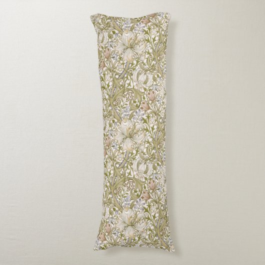 Coussins Longs William Morris Jardin Fleur de Lys Classique (Devant (Vertical))