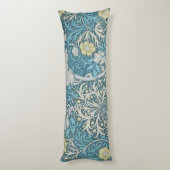 Coussins Longs William Morris, motif Art nouveau, algues, bleu, f (Dos (Vertical))