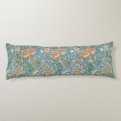 Coussins Longs William Morris motif floral Windrush bleu (Dos)
