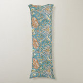 Coussins Longs William Morris motif floral Windrush bleu (Devant (Vertical))