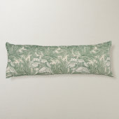Coussins Longs William Morris tulip fond textile vert (Dos)