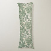Coussins Longs William Morris tulip fond textile vert (Devant (Vertical))