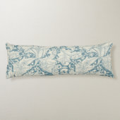 Coussins Longs William Morris Wallflower bleu damas floral (Dos)