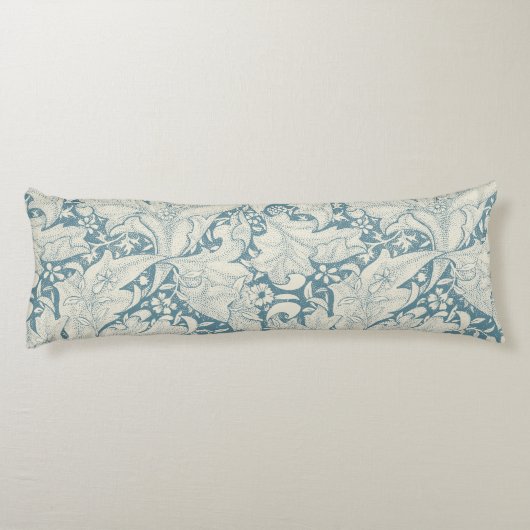 Coussins Longs William Morris Wallflower bleu damas floral (Dos)