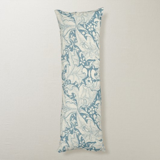 Coussins Longs William Morris Wallflower bleu damas floral (Dos (Vertical))