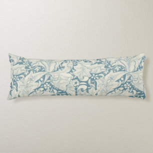 Coussins Longs William Morris Wallflower bleu damas floral