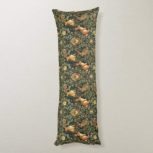 Coussins Longs William Morris Woodland Lapins floraux Noël (Dos (Vertical))