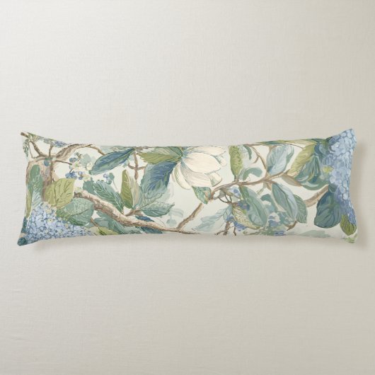 Coussins Longs Willow Little Magnolia Wallpaper Floral Coastal  (Devant)