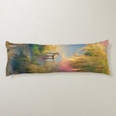 Coussins Longs Willow tree of the future au coucher du soleil (Dos)