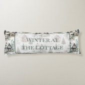 Coussins Longs Winter Cottage Snowfall Words (Dos)