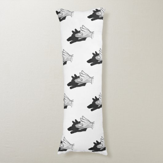 Coussins Longs Wolf Silhouette (Devant (Vertical))