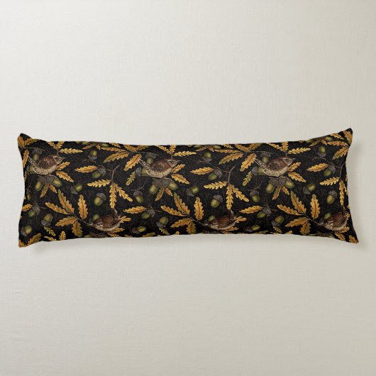 Coussins Longs Wrens et cors sur noir (Dos)