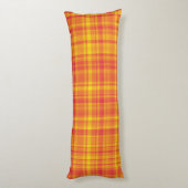 Coussins Longs Yellow Orange Plaid Pattern (Dos (Vertical))