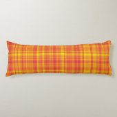 Coussins Longs Yellow Orange Plaid Pattern (Devant)