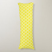 Coussins Longs Yellow White Moroccan Quatrefoil Pattern #5 (Devant (Vertical))