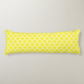 Coussins Longs Yellow White Moroccan Quatrefoil Pattern #5 (Devant)