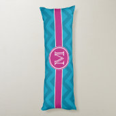 Coussins Longs Zag turquoise et rose Zig Personnalisé (Dos (Vertical))