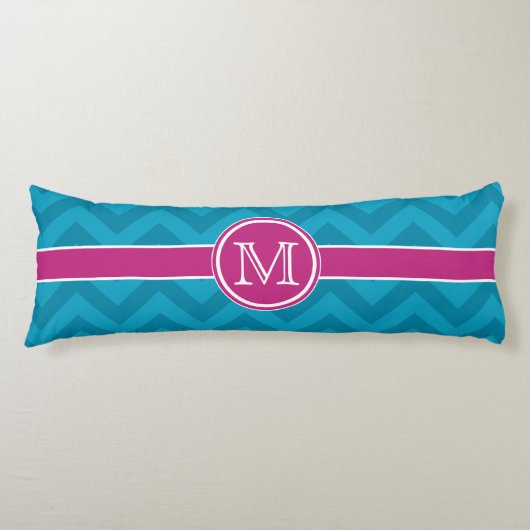 Coussins Longs Zag turquoise et rose Zig Personnalisé (Devant)
