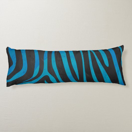 Coussins Longs Zebra Black et Blue Print (Dos)