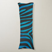 Coussins Longs Zebra Black et Blue Print (Devant (Vertical))