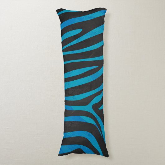 Coussins Longs Zebra Black et Blue Print (Devant (Vertical))
