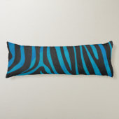 Coussins Longs Zebra Black et Blue Print (Devant)