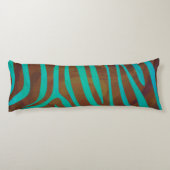 Coussins Longs Zebra Black et Green Print (Dos)